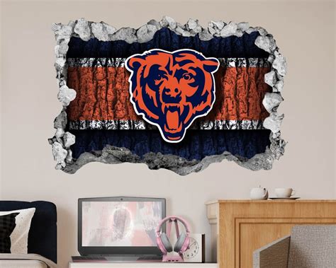 Chicago Bears Wall Decor Decal-3D Design-Vinyl Home | Etsy