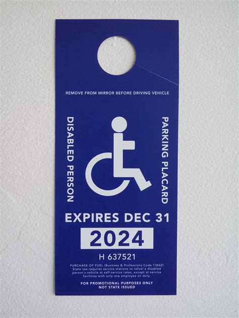 Handicap Parking Permit - Accessories