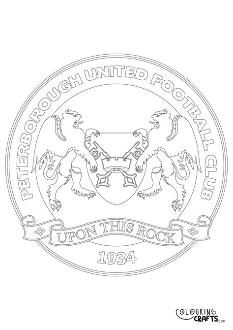 Peterborough United Badge Printable Colouring Page - Colouring Crafts