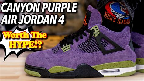 Air Jordan 4 Canyon Purple ON FEET Review! Worth $400!? LACE SWAP ...