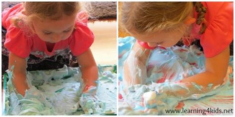 Shaving Cream Activity Tray | Learning 4 Kids