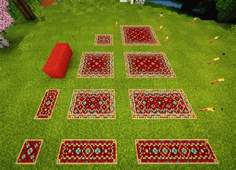 Made a resource pack that turns red carpet into Persian rugs! : Minecraft