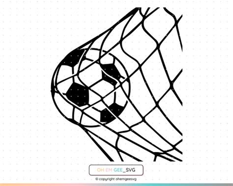 Soccer Ball in Net Svg Soccer Goal Png Football Goal - Etsy UK