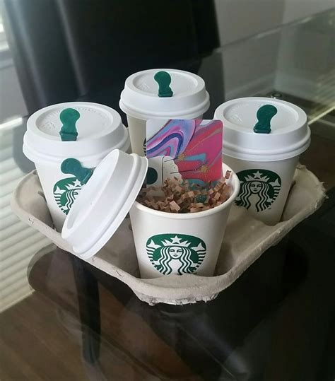 Simple Starbucks gift card idea. All you need is the card of your choice, "short" Starb… | Diy ...