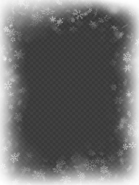 Premium Vector | Abstract christmas frame overlay effect with snowflakes.