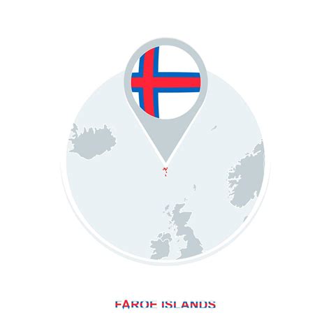 Faroe Islands map and flag, vector map icon with highlighted Faroe Islands 20648793 Vector Art ...