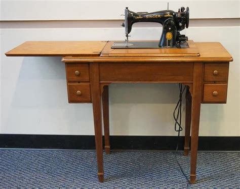 Lot - Singer Sewing Machine Cabinet