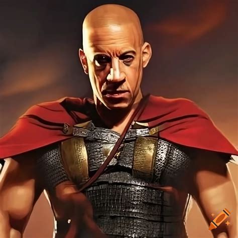 Image of vin diesel in a roman soldier costume