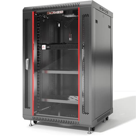 Server Rack - Wall Cabinet - 18U Wall Mount Rack Enclosure with Fans ...