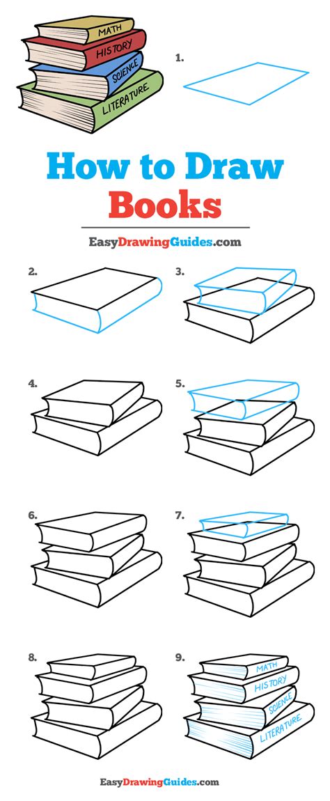 Painting crafts Step By Step - How to Draw School Books Really Easy ...