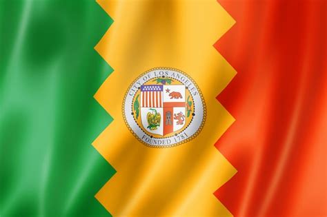 Premium Photo | Los angeles city flag, california, usa