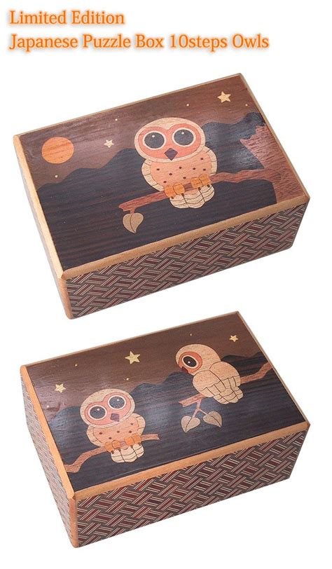 Japanese Puzzle Box 10steps Owls - Hakone Maruyama Inc. | Puzzle box ...