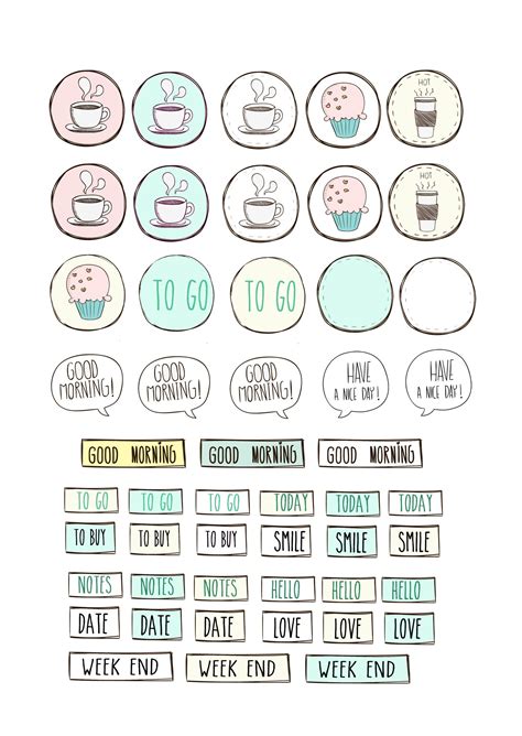 Free Printable Stickers Planner