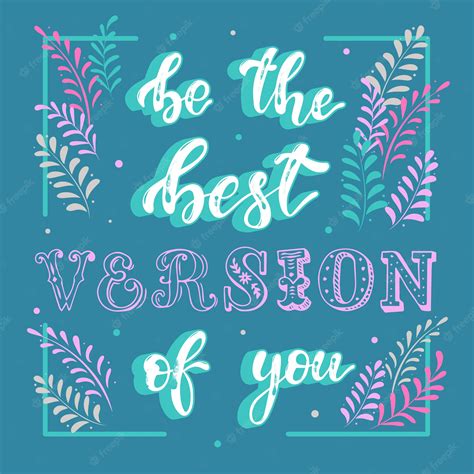 Premium Vector | Cute hand lettering inspirational quote in a frame