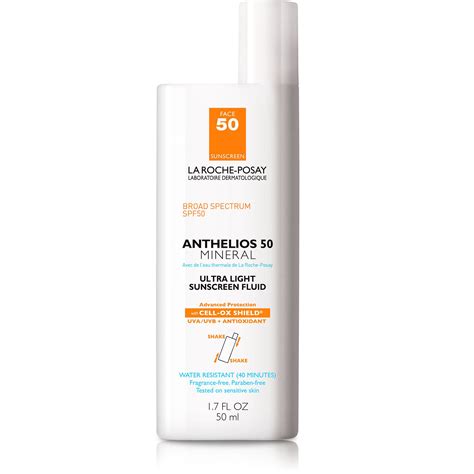 La Roche-Posay Anthelios Ultra-Light Mineral Sunscreen SPF 50, 1.7 Fl. Oz. | Amazon