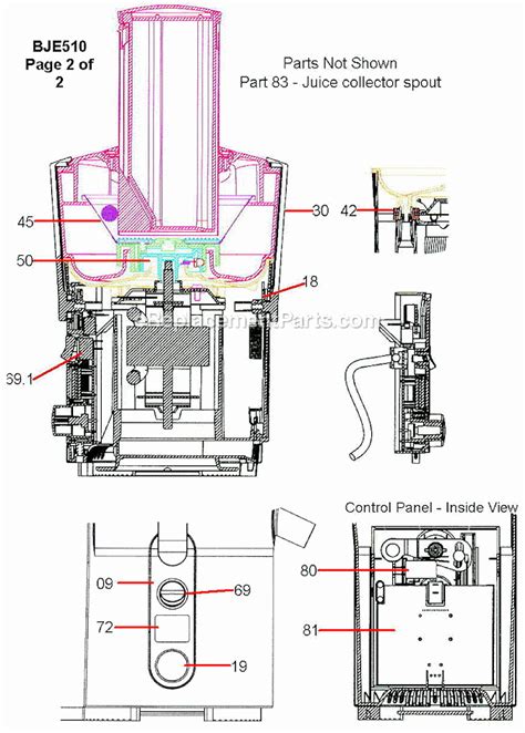 Breville BJE510XL Parts List and Diagram : eReplacementParts.com