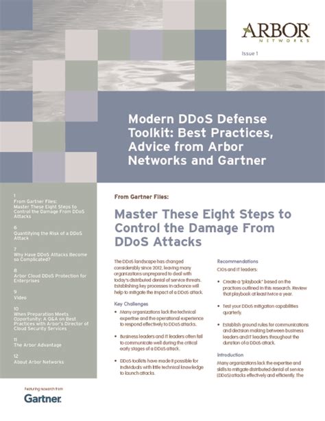 Modern DDoS Defense Toolkit: Best Practices & Advice from Arbor ...