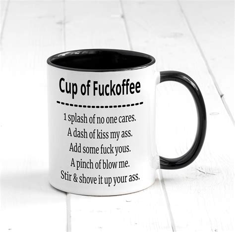 Cup of Fuckoffee... Funny Coffee Mug Funny and Rude Gift | Etsy