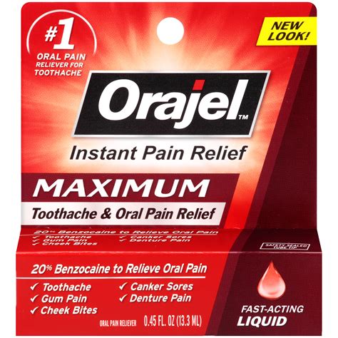 Orajel Maximum Strength Toothache Pain Relief .45 fl. oz. - Health ...