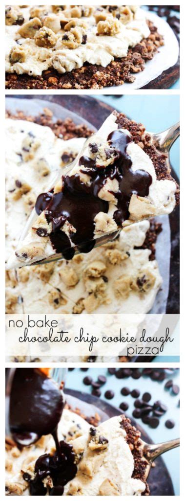 No Bake Chocolate Chip Cookie Dough Ice Cream Pizza - A Dash of Sanity