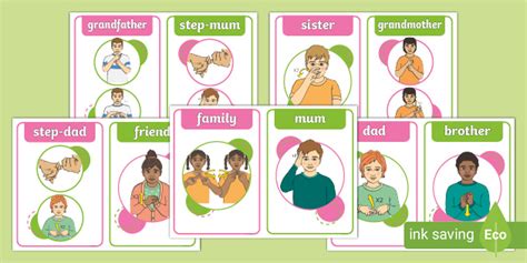 Auslan Family Flashcards (teacher made)