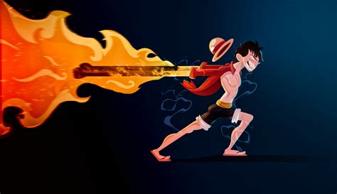 One Piece Luffy Red Hawk Wallpaper