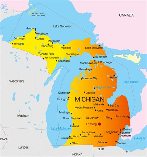 Michigan Map - Guide of the World