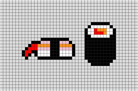 Sushi Pixel Art | Cross stitch art, Pixel art, Pixel art pattern