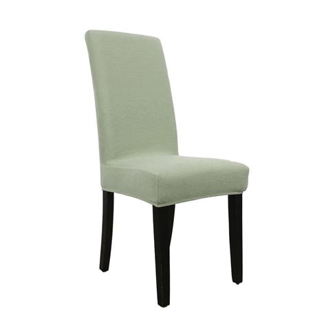 Unique Bargains Stretch Knitted Dining Room Chair Cover Sage Green L ...