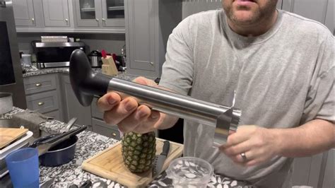 How to use a pineapple corer or extractor - YouTube