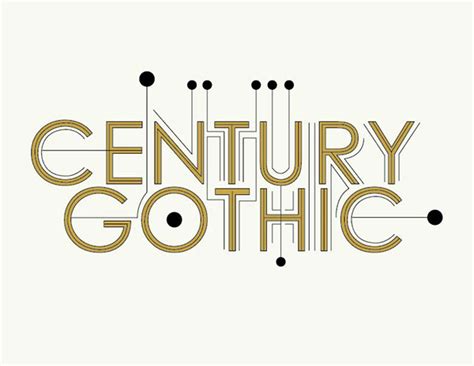 Century Gothic Logo and Font Poster :: Behance