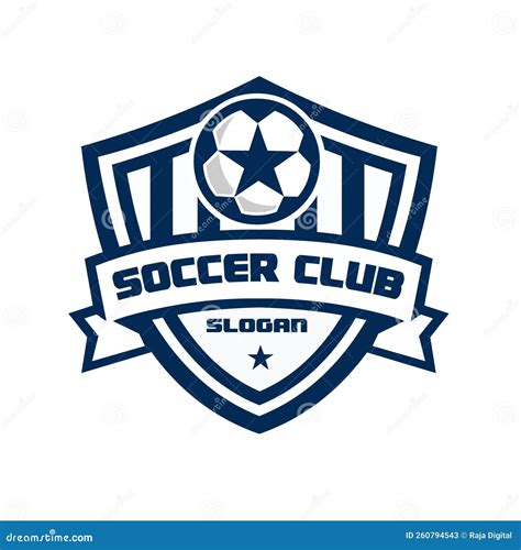 Soccer Club Emblem Logo Vector Isolated Stock Vector - Illustration of isolated, shield: 260794543