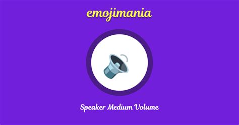 🔉 Speaker Medium Volume emoji Copy & Paste - Emojimania