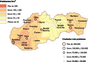 Slovak Republic Population map | Digital Maps. Netmaps UK Vector Eps & Wall Maps