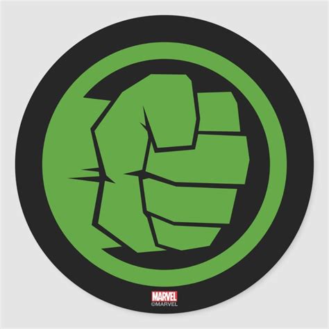 Incredible Hulk Logo Classic Round Sticker | Zazzle.com | Incredible hulk, Avengers symbols, Hulk