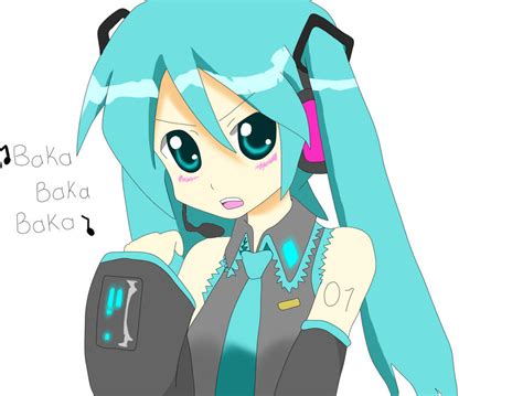 Triple baka-Miku Coloured by OtakuNateLawliet on DeviantArt