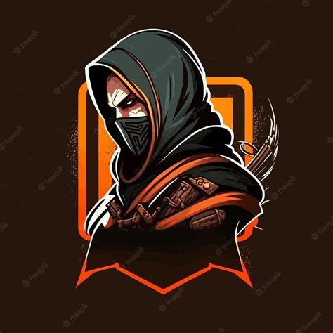 Premium Vector | Assassin esports mascot design gaming logo template illustration