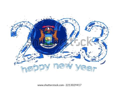 2023 Year Grunge Style Flag Michigan Stock Vector (Royalty Free) 2213029417 | Shutterstock