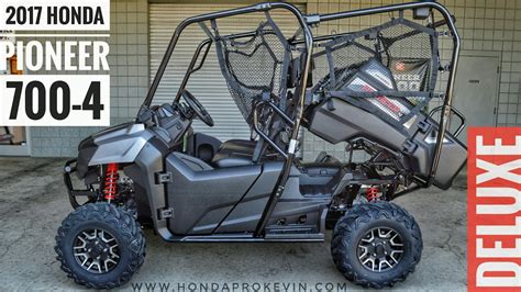 2017 Honda Pioneer 700-4 Deluxe Walk-Around Video | Matte Silver | Review @ HondaProKevin.com ...