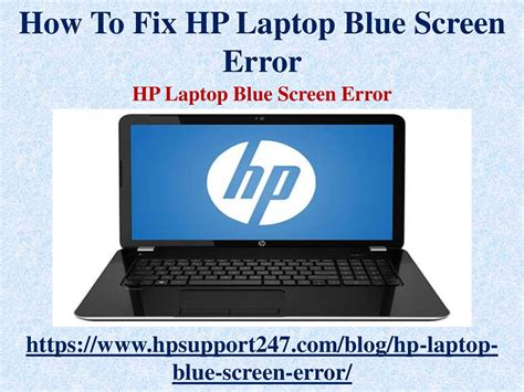 How To Fix HP Laptop Blue Screen Error | Hp laptop, Blue screen, Desktop support