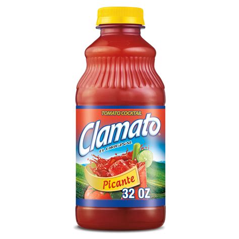 Clamato Picante Tomato Cocktail, 32 fl oz bottle - Walmart.com - Walmart.com