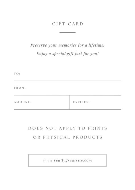 Gift Certificate Template for Canva - Printable Gift Card - Coupon ...