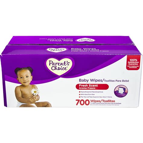 Parent's Choice Fresh Scent Baby Wipes, 700 count (7 packs of 100) - Walmart.com