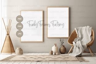 2 Frame Mockup Template, PSD Mockup Graphic by LostDeLucky · Creative Fabrica