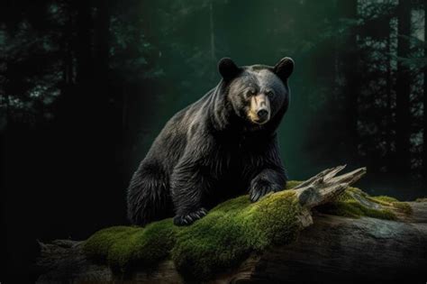 Premium AI Image | Black bear living harmoniously in its native habitat ...