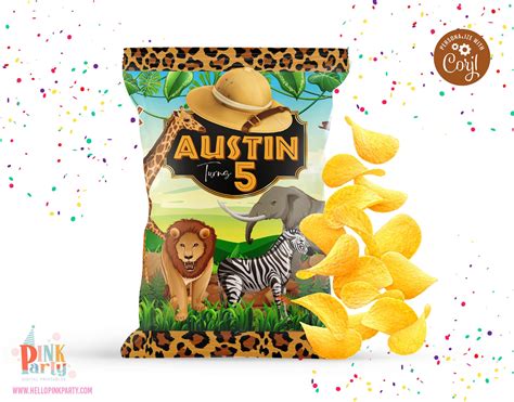 Kids Birthday Chip Bag, Template Printable, Kids Birthday Chip Bag, Kids Editable Chip Bag, Chip ...