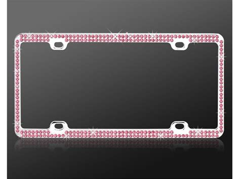 Girly Pink Rhinestone Car License Plate Frame Bling | Rhinestone ...