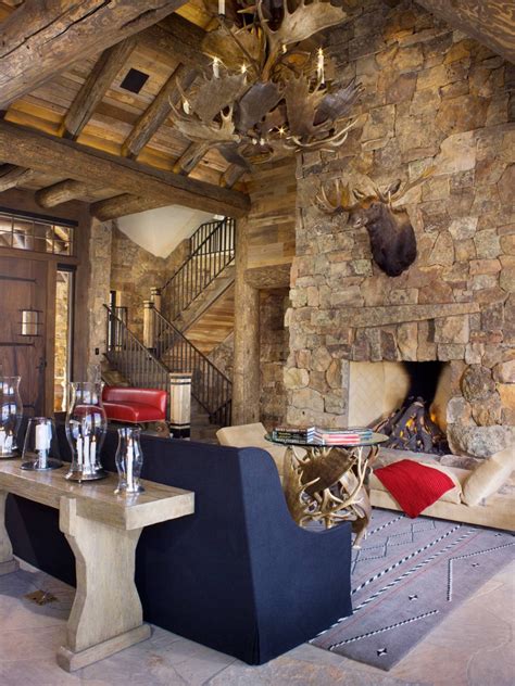 Moose Lodge - Rustic - Living Room - Denver - by Reed Design Group | Rustic living room, Log ...