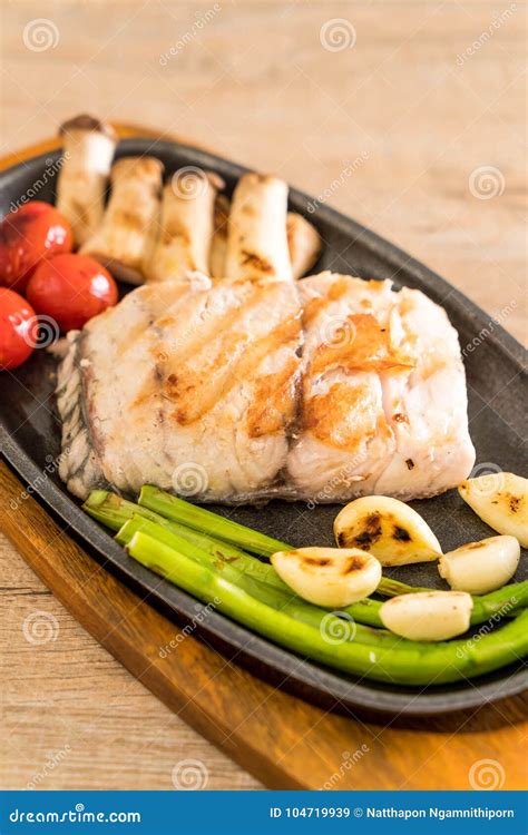 Grilled snapper fish steak stock image. Image of fresh - 104719939