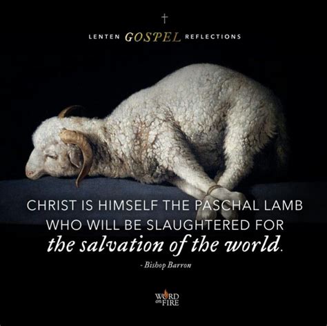 'Christ Himself is the Paschal Lamb who will be slaughtered for the ...